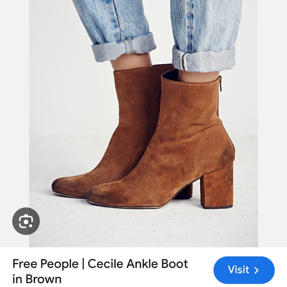 Free People Cecile Ankle Boot Brown Suede Ankle Boots Made in Portugal Boho
